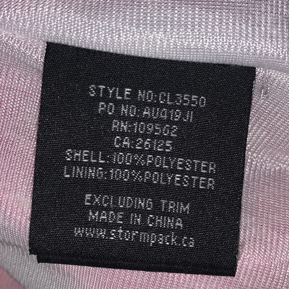 StormPack Windbreaker. Size Medium. Pink and White. - Picture 8 of 9